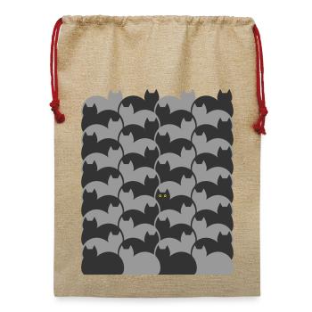 Escher Style Cats Textur - Jute Weihnachtssack  - Beige - Vorne