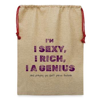 Boolescher Logik-Witz – Programmierer Humor T-Shirt - Jute Weihnachtssack  - Beige - Vorne