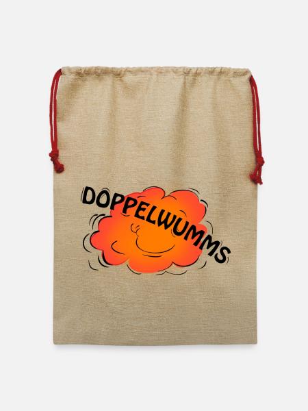 Doppelwumms - Jute Weihnachtssack - Beige