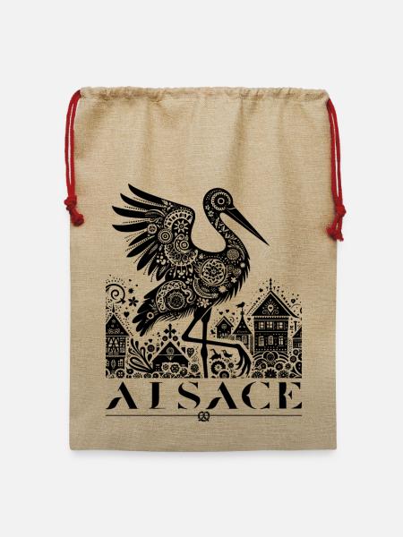 ELSASS - Jute Weihnachtssack - Beige