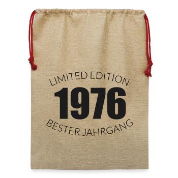 50. Geburtstag - 1976 - Limited Edition - Bester - Jute Weihnachtssack  - Beige - Vorne