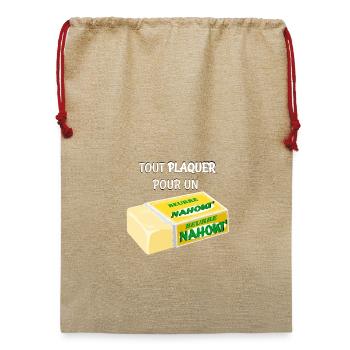 Nahout-Butter - Jute Weihnachtssack  - Beige - Vorne