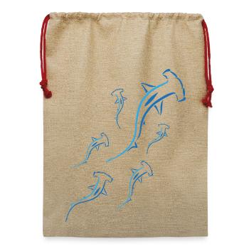 Hammerhead shapes - Jute Weihnachtssack  - Beige - Vorne