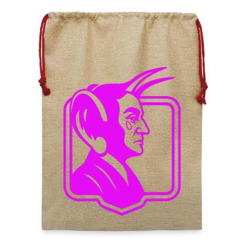 Devil big Ear Pop Art - Jute Weihnachtssack  - Beige - Vorne
