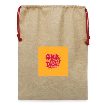 Glaub an Dich - Jute Weihnachtssack  - Beige - Vorne