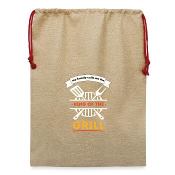 Grill-Meister - Jute Weihnachtssack  - Beige - Vorne