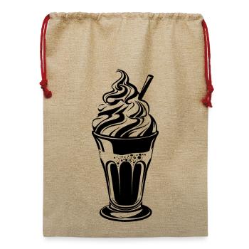 Eisbecher - Jute Weihnachtssack  - Beige - Vorne