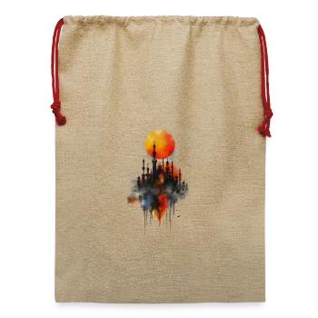 Sunrise Masjid Transparent - Jute Weihnachtssack  - Beige - Vorne
