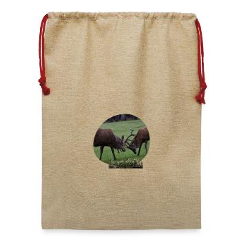 Rotwild-Liebe - Jute Weihnachtssack  - Beige - Vorne
