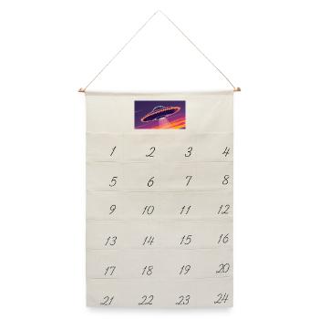 Ufo Frisch - Leinen Adventskalender  - Naturweiß - Vorne