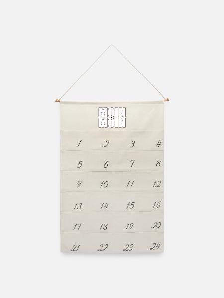 MOIN MOIN - Leinen Adventskalender - Naturweiß