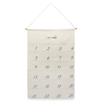 Zwischen Himmel & Meer - Leinen Adventskalender  - Naturweiß - Vorne