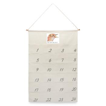 PlattSnack – Den een sien Uul... - Leinen Adventskalender  - Naturweiß - Vorne