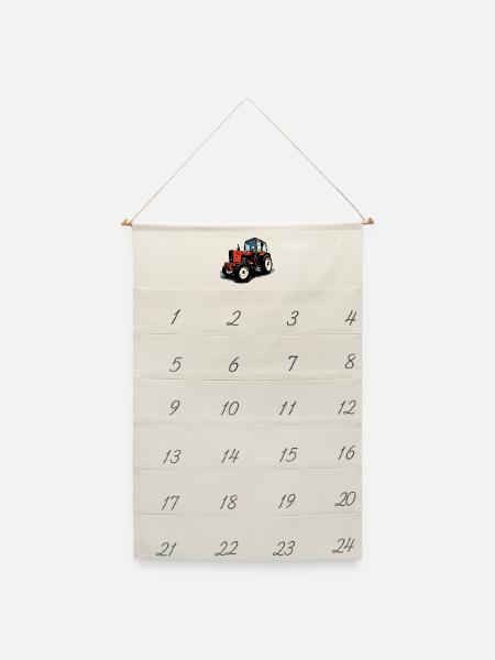 Belarus MTS 550 - Leinen Adventskalender - Naturweiß