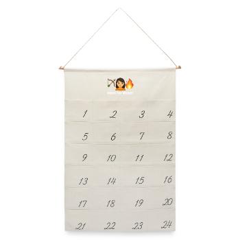Wild Adventure Illustration mit feministischem Thema - Leinen Adventskalender  - Naturweiß - Vorne