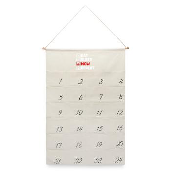 Landschaftsgärtner - Leinen Adventskalender  - Naturweiß - Vorne