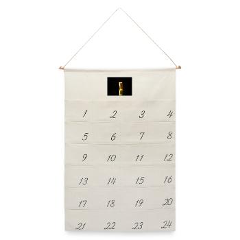Leuchtende Schwelle zum Unbekannten - Leinen Adventskalender  - Naturweiß - Vorne
