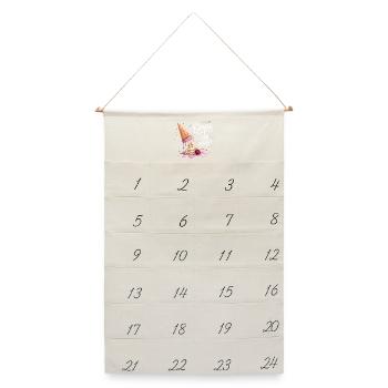  Oops Too Much Lustiges Eis Motiv Mit Schmelzender - Leinen Adventskalender  - Naturweiß - Vorne