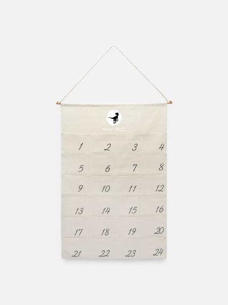 Lustiger Velociraptor-Gleichung Mathematik-Wissenschafts-Nerd Geek - Leinen Adventskalender - Naturweiß