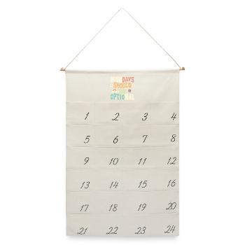 Mondays should be optional - Leinen Adventskalender  - Naturweiß - Vorne