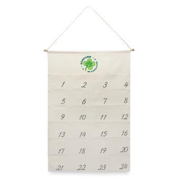 Kämpferin – Wir glauben an dich - Mutmacher - Leinen Adventskalender  - Naturweiß - Vorne