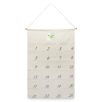 Adler Kopf Shirt minimalistisch Streetwear - Leinen Adventskalender  - Naturweiß - Vorne