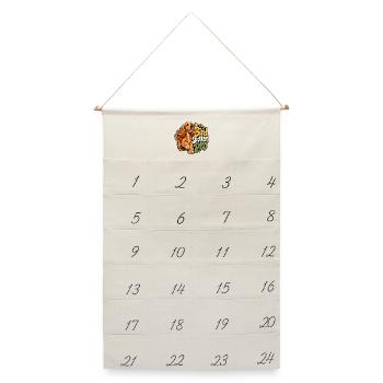 Englischer Cocker Spaniel - Leinen Adventskalender  - Naturweiß - Vorne