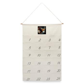 Adler - Leinen Adventskalender  - Naturweiß - Vorne