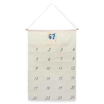 67 Six Seven 6-7 Silvester 2026 Lustig Geschenk - Leinen Adventskalender  - Naturweiß - Vorne
