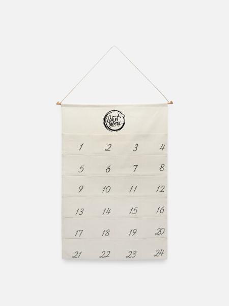Ora et labora - Leinen Adventskalender - Naturweiß