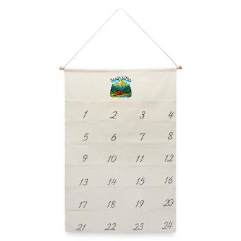 Offline glücklich - Leinen Adventskalender  - Naturweiß - Vorne