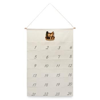 CHECKER STACK CREW - Leinen Adventskalender  - Naturweiß - Vorne