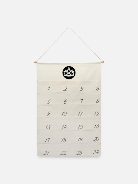 Zunftzeichen Zimmerer - Leinen Adventskalender - Naturweiß