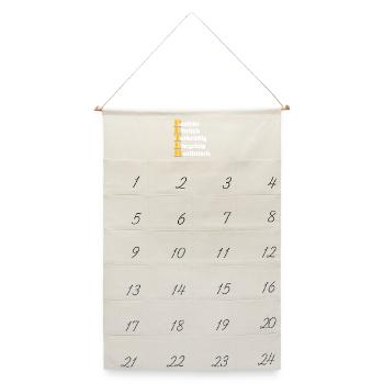 Peter , Vorname,Namensschild,Name,Fun Shirt (25) - Leinen Adventskalender  - Naturweiß - Vorne