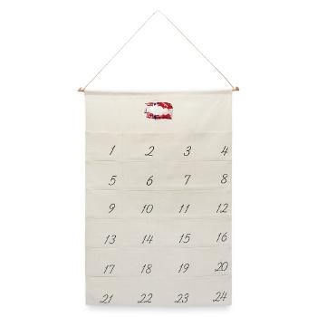 Norwegen Angeln Dorsch - Leinen Adventskalender  - Naturweiß - Vorne