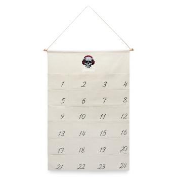 Gamer Headset Zocker - Leinen Adventskalender  - Naturweiß - Vorne
