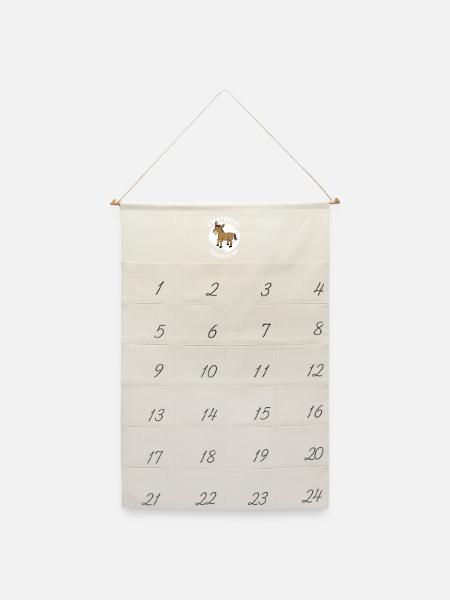Zwergesel Flüsterer Miniesel Esel Muli Geschenk - Leinen Adventskalender  - Naturweiß