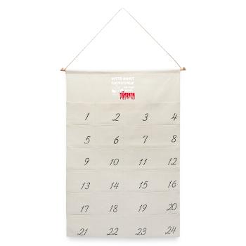 Bitte nicht exorzieren! Ich mag meine Dämonen - Leinen Adventskalender  - Naturweiß - Vorne