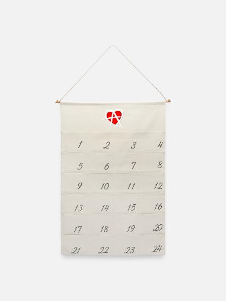 Anarchy & Love - Leinen Adventskalender - Naturweiß