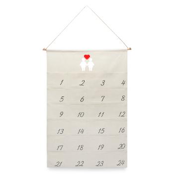 Liebe Lgbt Herz Gleichgeschlechtliche Ehe Homo - Leinen Adventskalender  - Naturweiß - Vorne
