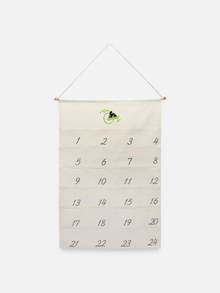 Quad - Leinen Adventskalender - Naturweiß
