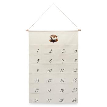 Polygon Otter - Leinen Adventskalender  - Naturweiß - Vorne