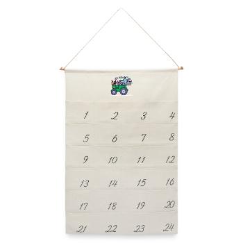 Landmaschinen Statement Ackerbau Bauernhof Traktor - Leinen Adventskalender  - Naturweiß - Vorne