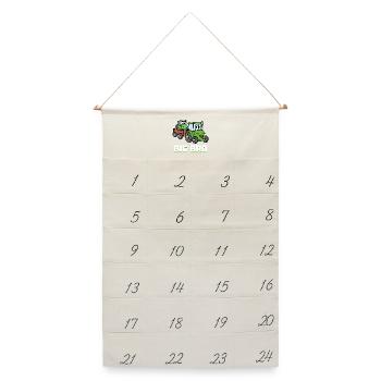 Trecker Ackerbau Landmaschinen Traktor Statement - Leinen Adventskalender  - Naturweiß - Vorne