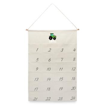 Fahrzeug Landmaschinen Statement Traktor Bauer - Leinen Adventskalender  - Naturweiß - Vorne