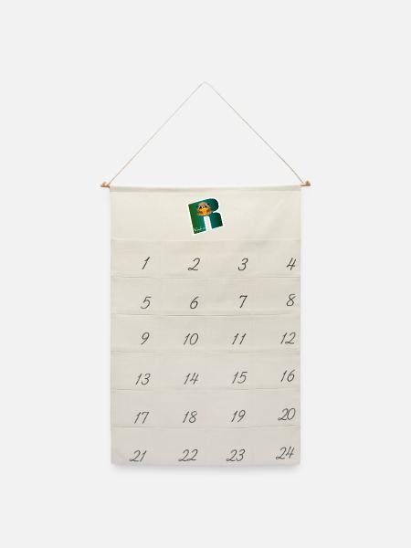 Abschiedsgeschenke Rente Ente - Leinen Adventskalender - Naturweiß