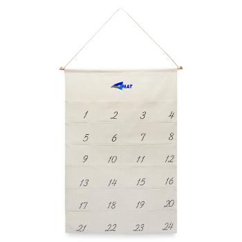 Matt - Leinen Adventskalender  - Naturweiß - Vorne