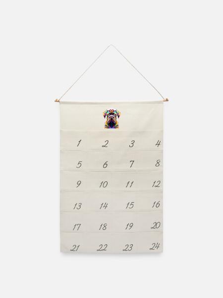 Carne Corso - Leinen Adventskalender - Naturweiß
