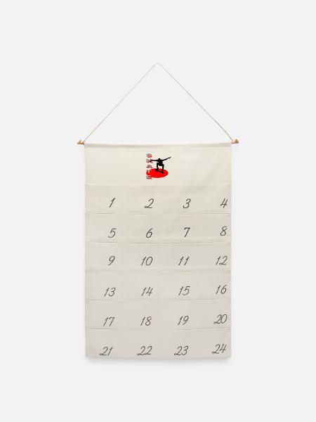 SKATE - Leinen Adventskalender - Naturweiß