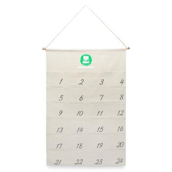 Computerfreak Skripting Developer Programmierer - Leinen Adventskalender  - Naturweiß - Vorne